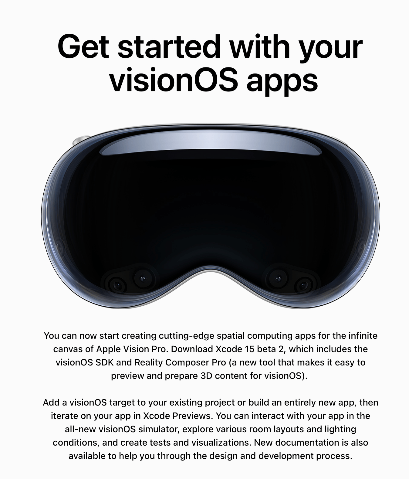 visionOS, è arrivata la prima beta Apple 1
