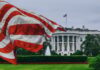 US flag White House - Washington DC United States